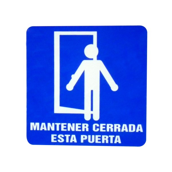 LETRERO DE ADVERTENCIA DE ESTIRENO CON ADHESIVO 