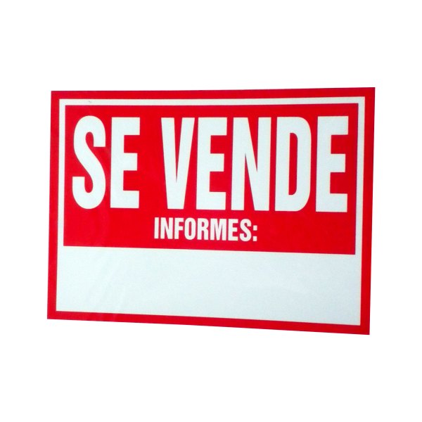 LETRERO DE ADVERTENCIA DE ESTIRENO CON ADHESIVO 