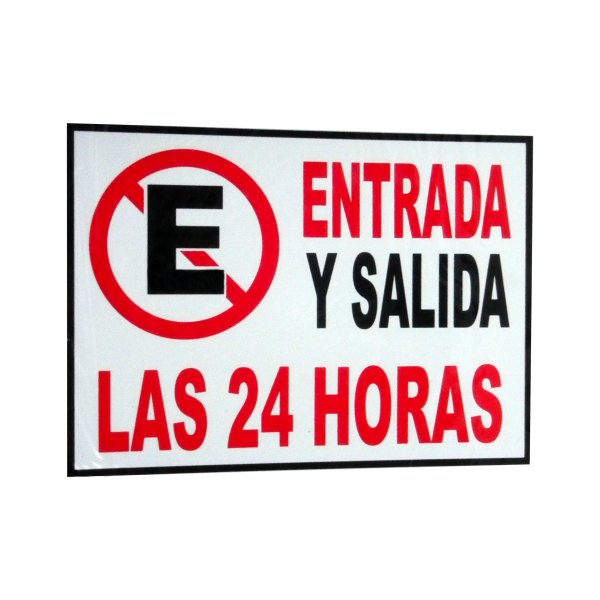 LETRERO DE ADVERTENCIA DE ESTIRENO CON ADHESIVO 