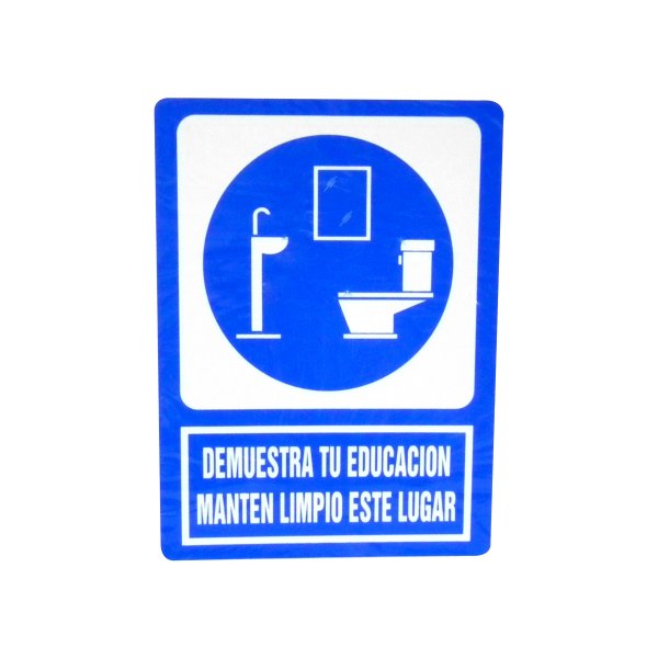 LETRERO DE ADVERTENCIA DE ESTIRENO CON ADHESIVO 