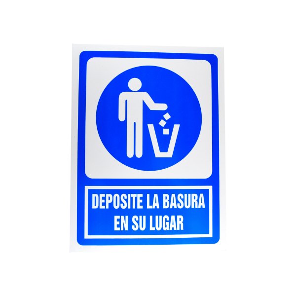 LETRERO DE ADVERTENCIA DE ESTIRENO CON ADHESIVO 