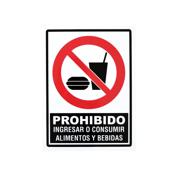 LETRERO DE ADVERTENCIA DE ESTIRENO CON ADHESIVO 